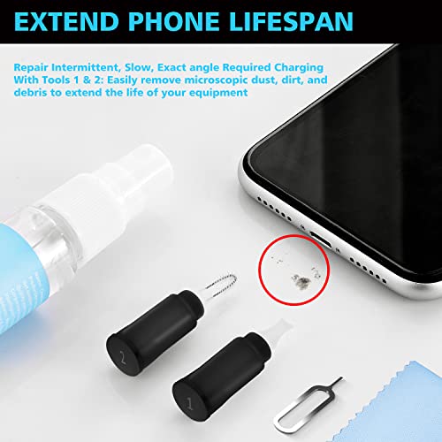 Cleaner Kit for AirPod, Multi-Tool iPhone Cleaning Kit, Cell Phone Cleaning Repair & Recovery iPhone and iPad (Type C) Charging Port, Lightning Cables, and Connectors, Easy to Store and Carry Design - Image 6