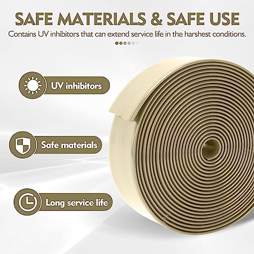 2" Wide Vinyl Straps for Patio Chairs Repair 20ft Long Patio Garden Furniture Replacement Straps with 20 Rivets (Driftwood) - Image 6